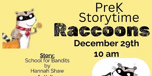 PreK Storytime: Raccoons