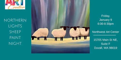 Northern Lights Sheep Paint Night
