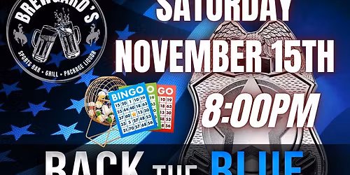 BINGO!!! "BACK THE BLUE"