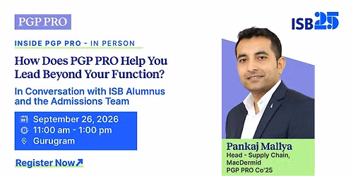 Inside PGP PRO: Meet ISB Alumni & Admissions Team in Gurugram