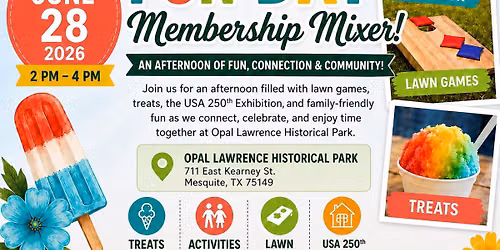 Family Fun Day- Membership Mixer — 711 E Kearney St, Mesquite, TX