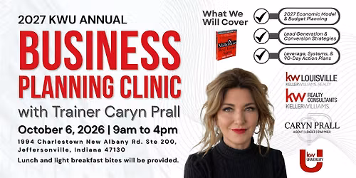 2027 KWU Annual Business Planning Clinic with Caryn Prall | KW Lou & SOIN