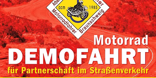 Motorrad-Demofahrt mit Verkehrssicherheitstag