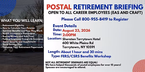 Postal Retirement Seminar - Tarrytown - 08\/23\/26