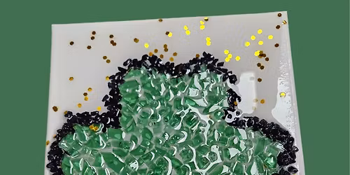 \ud83d\udc8e Crushed Glass Art \u2013 Shamrock