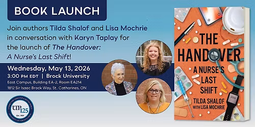 Book Launch: The Handover by Tilda Shalof and Lisa Mochrie