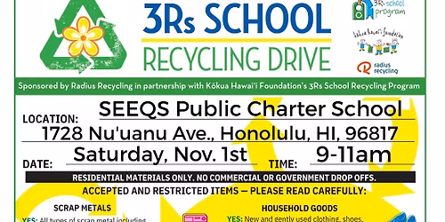 3Rs School Recycling Drive - SEEQS Public Charter School