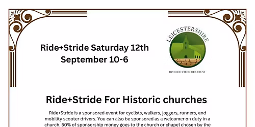 Leicestershire Historic Churches Ride & Stride @ St John's Church (Free Entry)