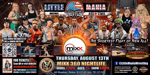 Malden, MA - Little Mania Mini Wrestling @ Mixx 360