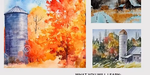 WATERCOLOR A BARN & SILO WITH NICOLE HERBST