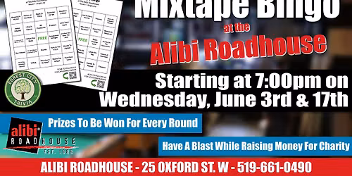 Mixtape Bingo at the Alibi Roadhouse
