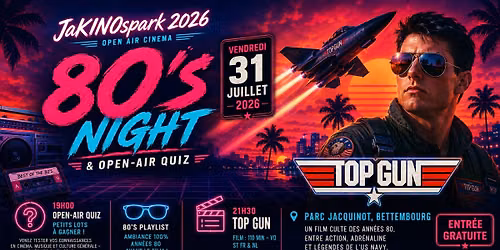 JaKINOspark | \u2708\ufe0f 80's Night & Open-Air Quiz