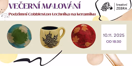 Ve\u010dern\u00ed malov\u00e1n\u00ed keramiky -speci\u00e1ln\u00ed praskac\u00ed glazura cobblestone