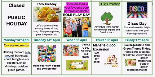 Pro kidz holiday program