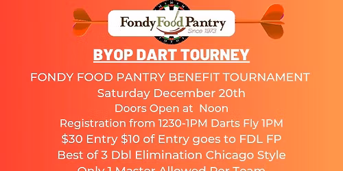 BYOP Dart Tourney Benefit for FDL Food Pantry