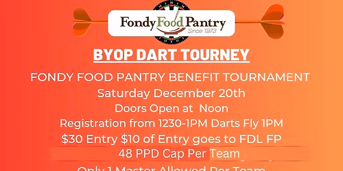 BYOP Dart Tourney Benefit for FDL Food Pantry