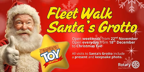 Fleet Walk Santa\u2019s Toy Grotto 2025