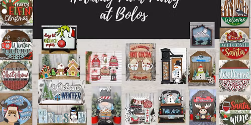 Holiday Paint Party at Bolos: All Ages Welcome****SOLD OUT***