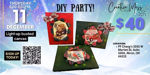 Winter Holiday Busted Canvas DIY | PF Chang's