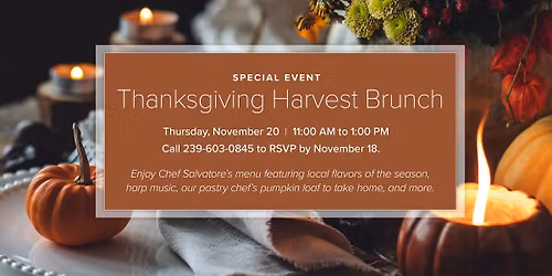 Special Event: Thanksgiving Harvest Brunch