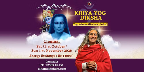 CHENNAI ~ KRIYA YOG DIKSHA