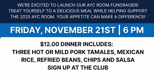 AYC Room Fundraiser - Open to TSC Members, their invited guests, AYC and I-LYA Members 