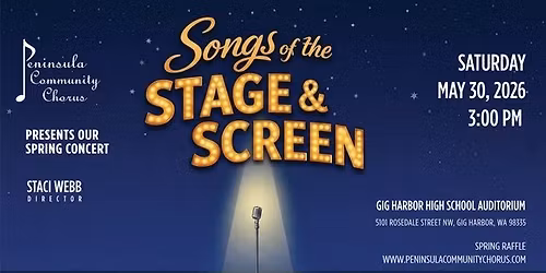 PCC Spring 2026 Concert - Songs of the Stage and Screen