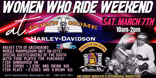 WOMEN WHO RIDE WEEKEND AT DOWN HOME H-D