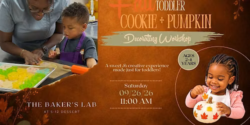 Fall Toddler Cookie + Mini Pumpkin Decorating Workshop
