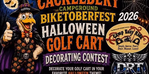Cacklebery Campground Halloween Golf cart Decorating contest
