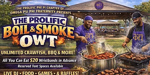 The Inaugural Prolific Boil & Smoke Owt (Crawfish BOIL & BBQ)