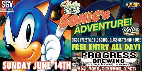 SONICS ADVENTURE FREE EVENT SUNDAY JUNE 14TH