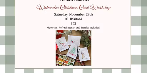 Watercolor Christmas Card Workshop