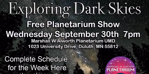 Planetarium show \u2014 Marshall W. Alworth Planetarium, UMD | Celebrate the Night Sky Week 2026