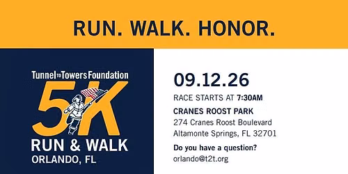 14th annual Tunnel to Towers Orlando 5K Run & Walk 