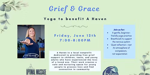 Grief & Grace: Yoga to benefit A Haven
