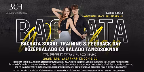 Bachata Social Training Day - K\u00f6z\u00e9phalad\u00f3 & Halad\u00f3 T\u00e1ncosoknak