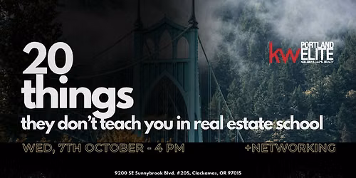 20 Things They Don't Teach You in Real Estate School + Networking