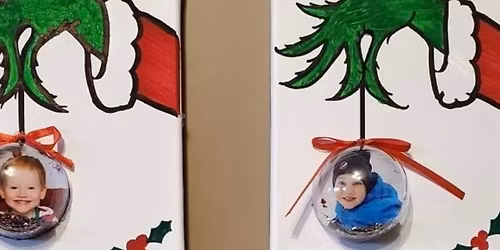 grinch painting with ornament