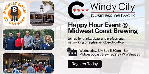 Windy City Business Network: Happy Hour @ Midwest Coast Rooftop (July 8)