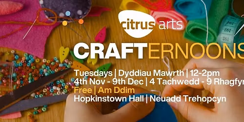 Crafternoons - Clwb Crefftau 