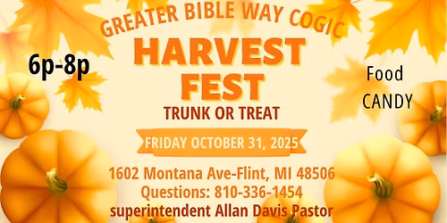 Greater Bible Way\u2019s Harvest Fest Trunk or Treat 2025