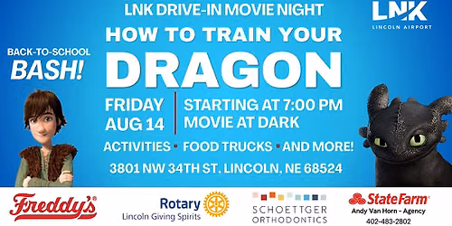 LNK Drive-In Movie Night: How to Train Your Dragon!