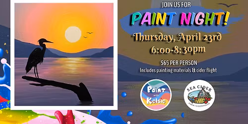 Paint Night At Sea Cider, Saanichton