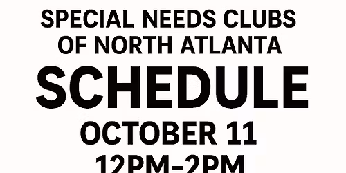 Special needs clubs October 11