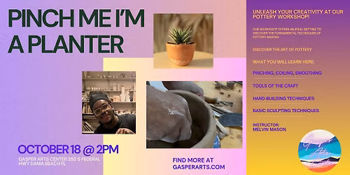 Pinch Me, I\u2019m a planter: Pottery Workshop
