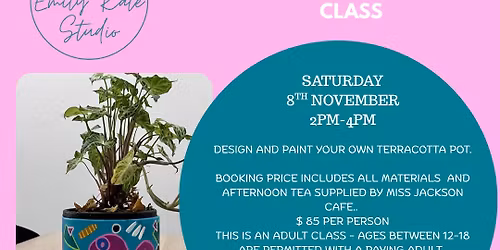 Pot Painting Class - Adult Workshop