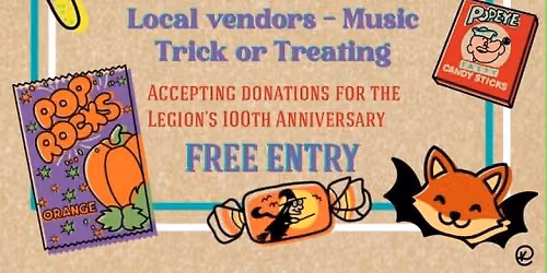 Halloween Crafters Fair - Sat Oct 24 - 10am-4pm @ The Royal Canadian Legion, Free Entry