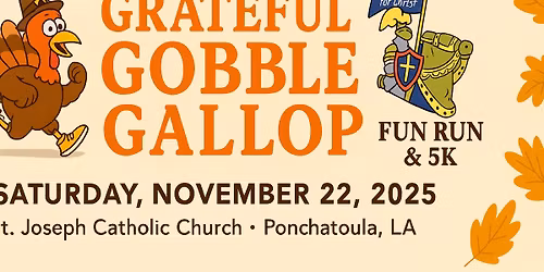 St. Joseph School Grateful Gobble Gallop Fun Run and 5K
