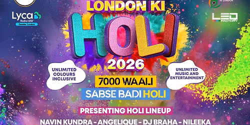 \ud83c\udf08 LONDON KI HOLI 2026 \ud83c\udf08 7000 Waali Sabse Badi HOLI \ud83d\udd0a